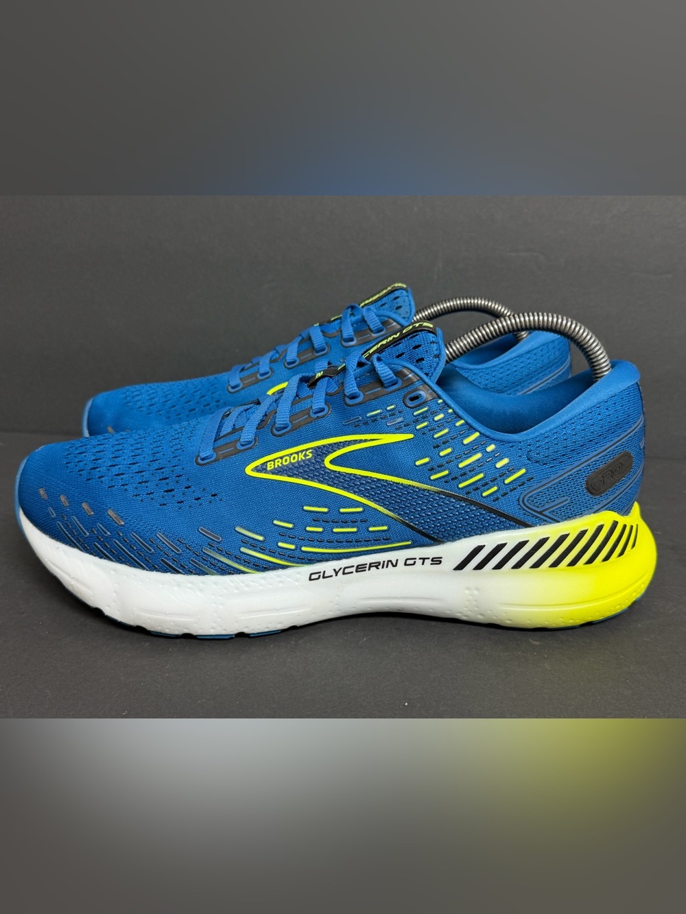 Brooks Glycerin GTS 20 Men’s Running Shoes Low Blue/Yellow SZ 11 BARELY WORN